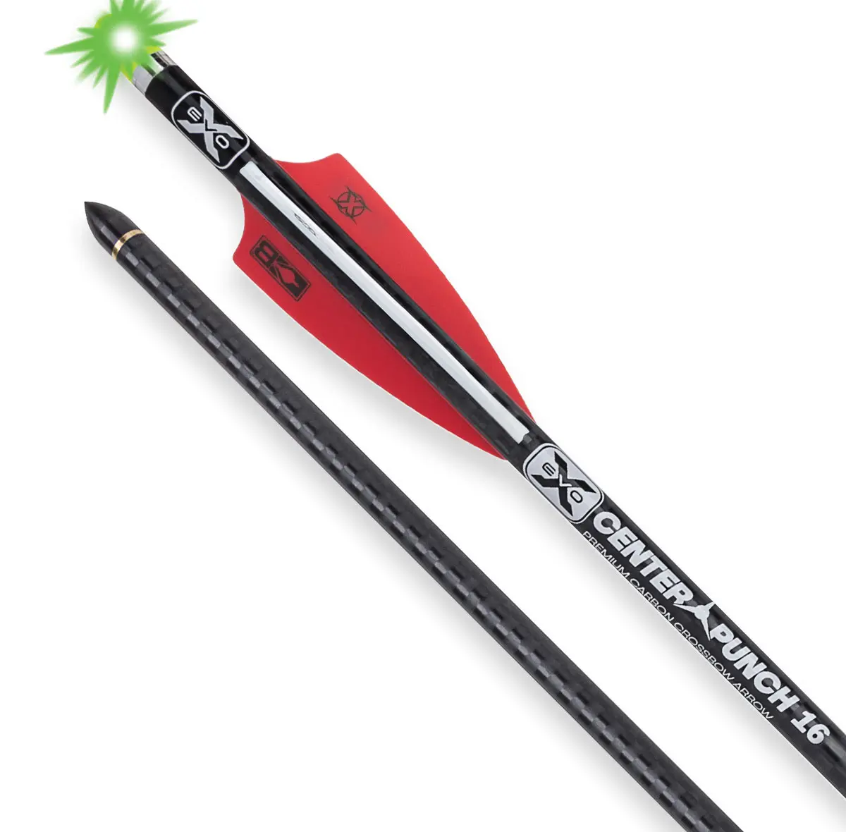 16 Inch Evo X Alpha Blaze Lighted Centerpunch16 Premium Carbon Crossbow Arrows (3 Pack)