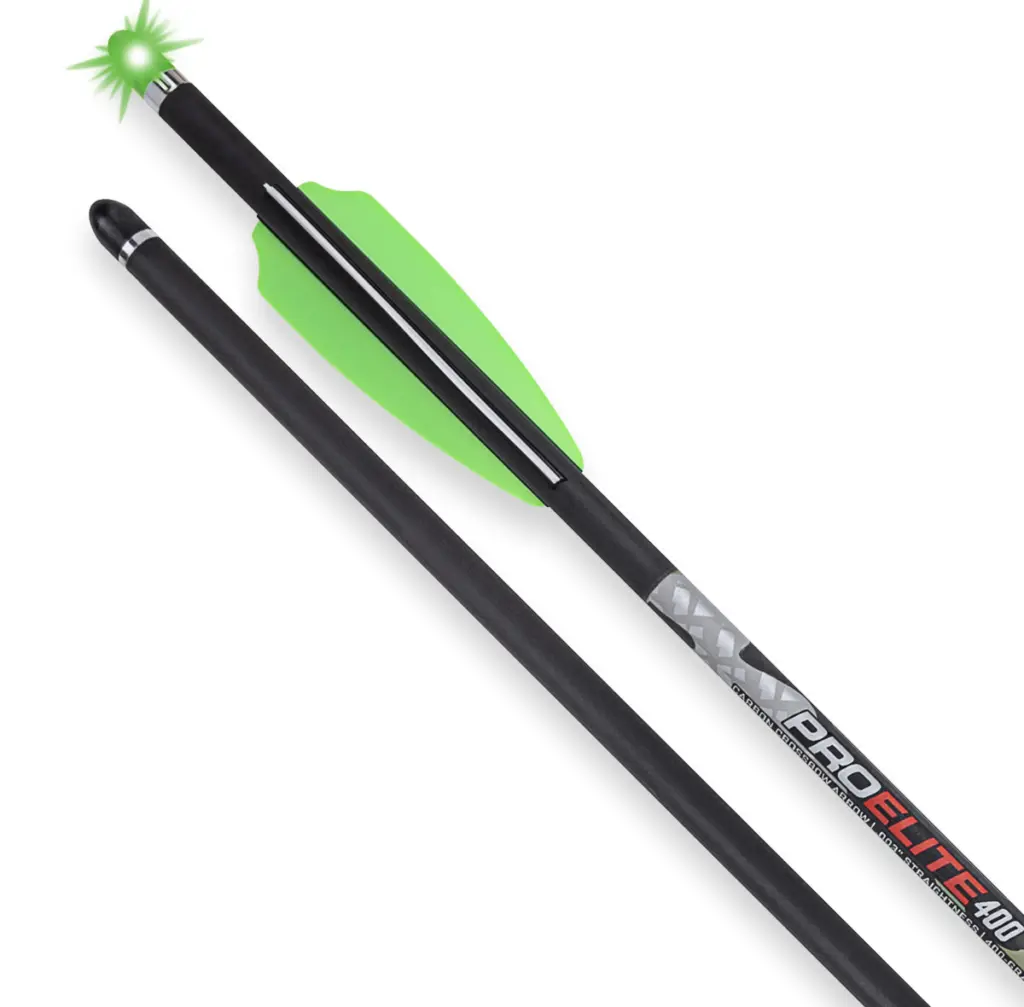 Lighted Alpha Blaze Pro Elite 400 Carbon Crossbow Arrows