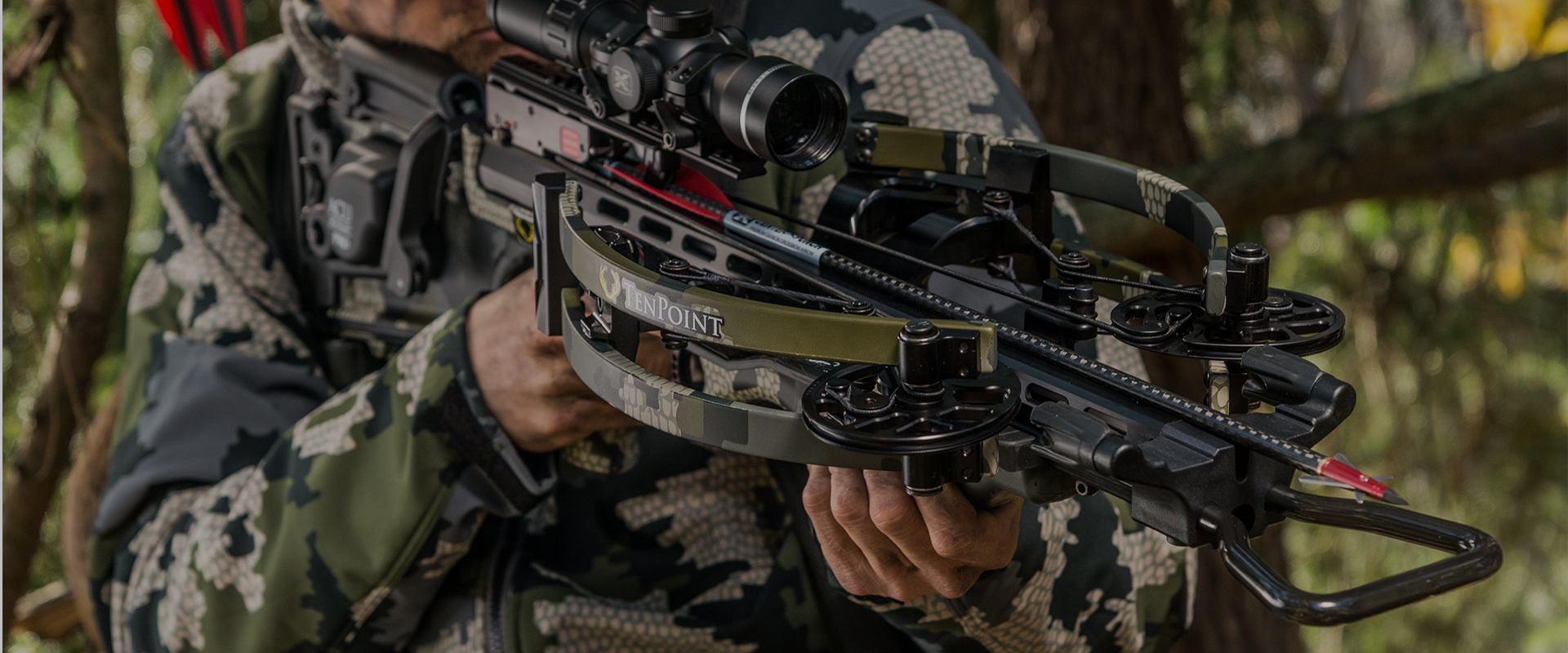 Nitro XRT Crossbow Being Shouldered in the Woods
