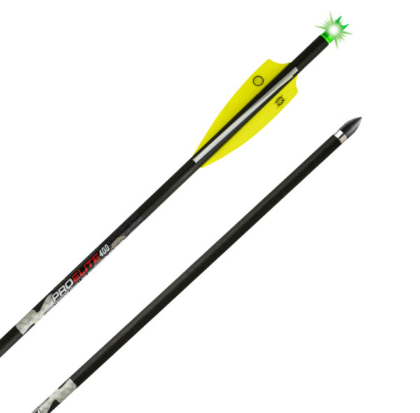 Lighted Pro Elite 400 Carbon Crossbow Arrows