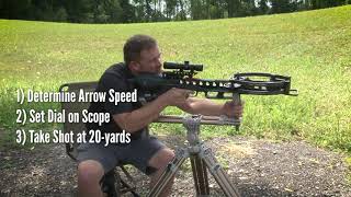 n this video, we discuss the characteristics of a variable power crossbow scope and outline the steps for sighting it in. 