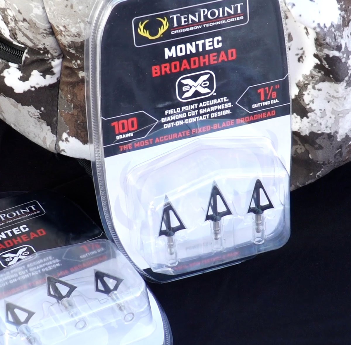 3 Pack High Performance Broadhead. G5 Outdoors Montec 100% Stainless Steel Fixed Broadheads Made in The USA Simple to Use
