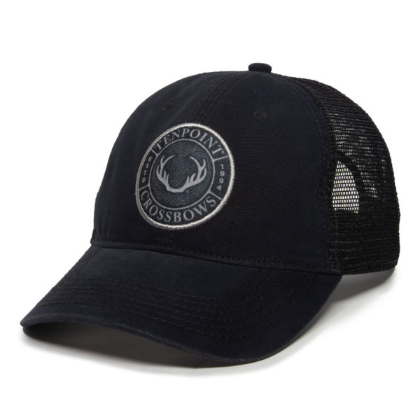TenPoint Black Meshback Hat Front View
