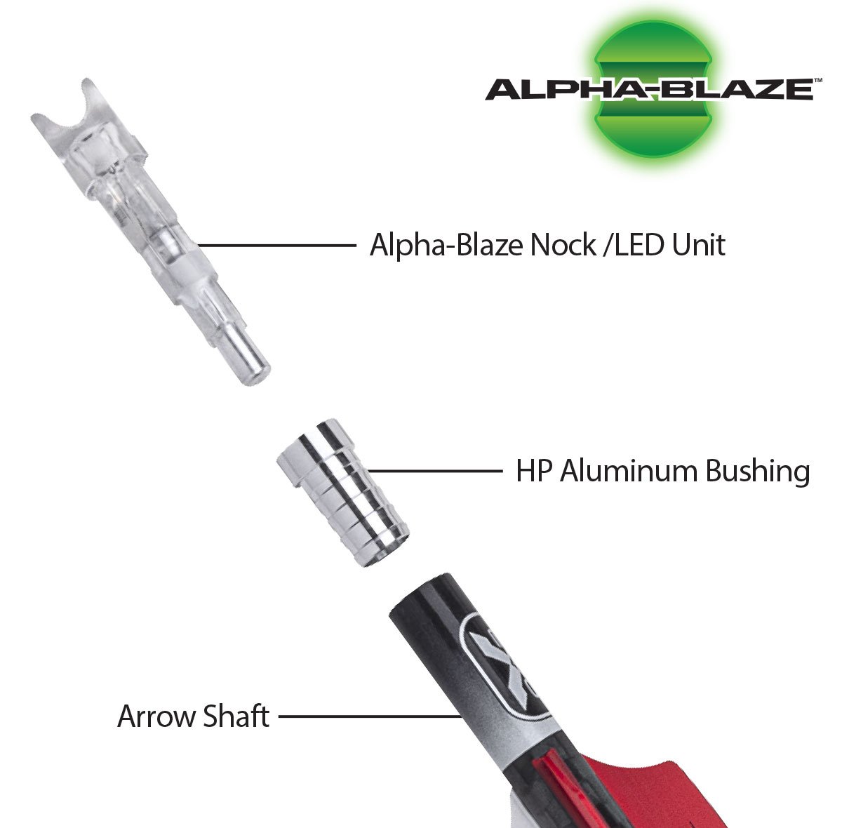 EVO-X Lighted Alpha-Blaze CenterPunch Carbon Arrows