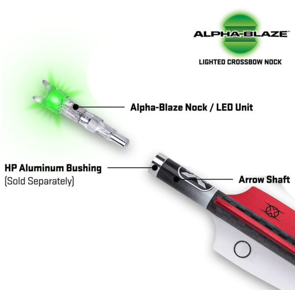 Alpha-Blaze Lighted Crossbow Nock (3 Pack)