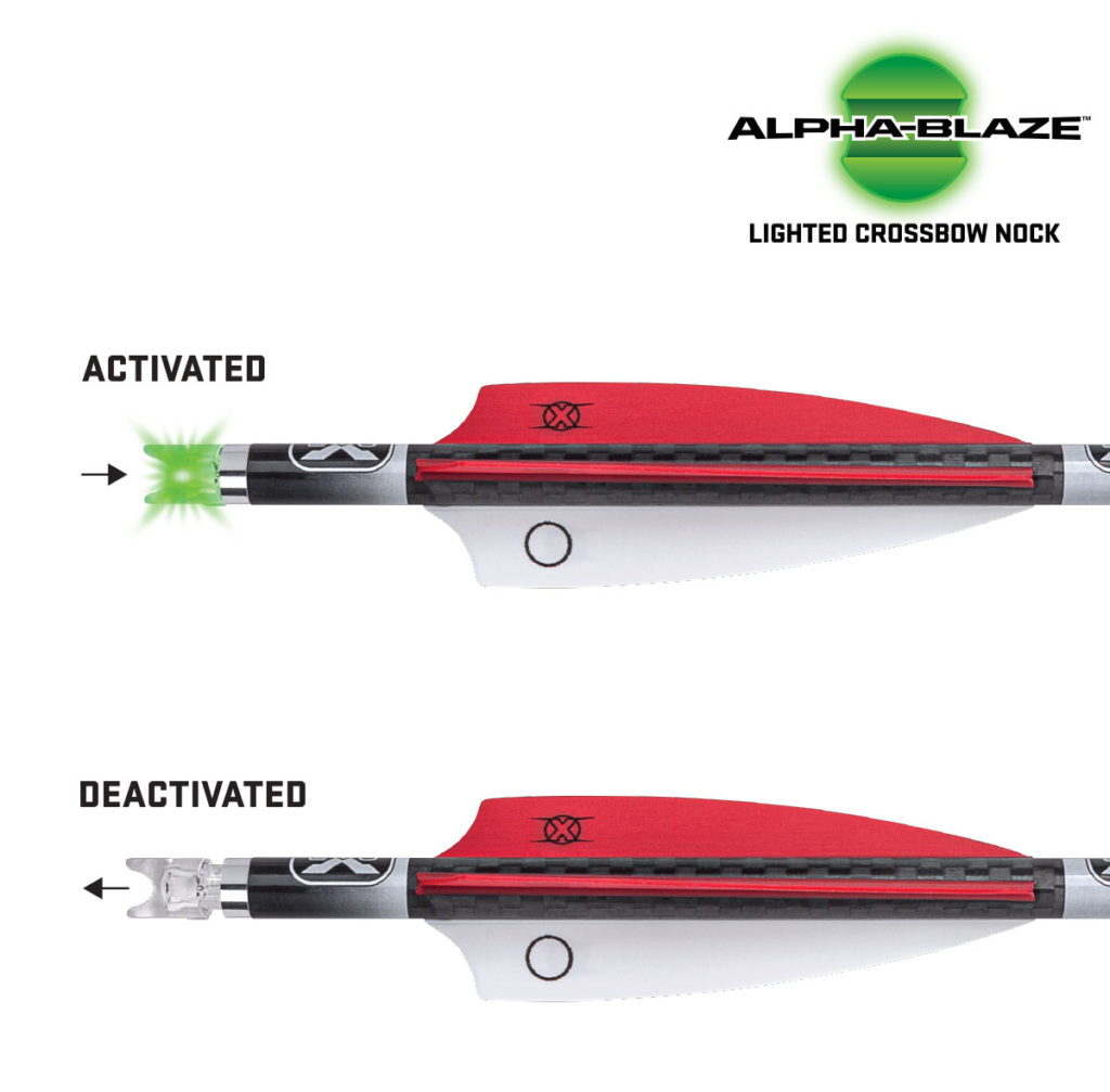 Lighted AlphaBlaze Pro Elite 400 Carbon Crossbow Arrows TenPoint