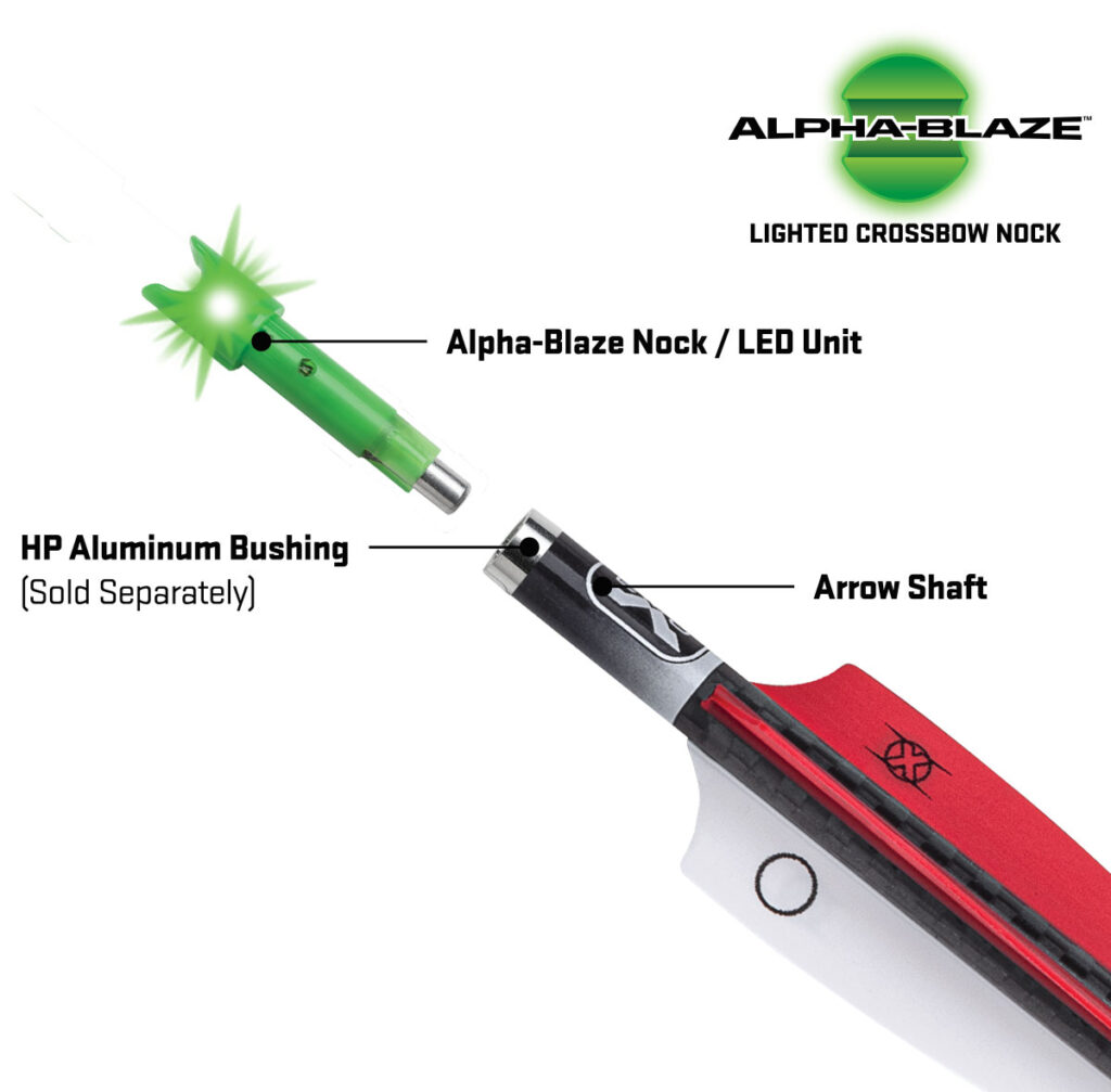 AlphaBlaze Lighted Crossbow Nock (3pack) TenPoint