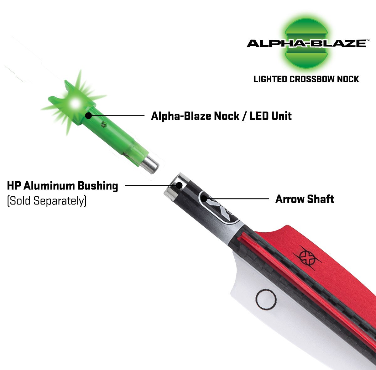 Alpha Blaze Lighted Crossbow Nock (3 Pack)